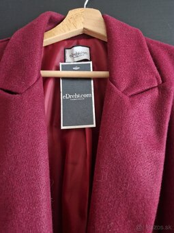 Damsky kabat bordový veľkosť S nový s visackou - 2