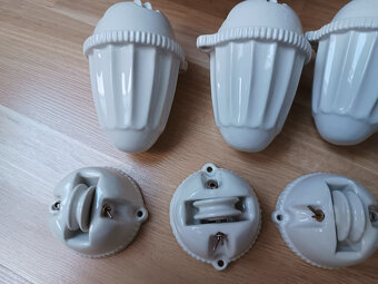 stahovačka lustr porcelánová krytka závaží,tienidlo - 2