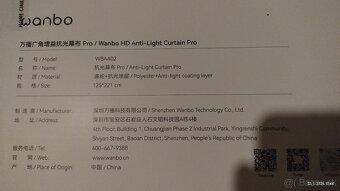 Xiaomi Wanbo 100 palcove Anti-light platno - 2