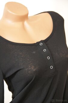Čierny elastický body top, L - 2