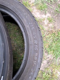 Predám letné 215/45/R16 - 2