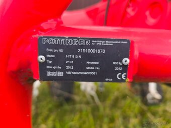 Obracač sena Pottinger HIT 810N rok 2012 Pracovní záběr 7,7 - 2
