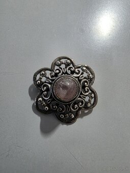 Starožitná strieborná brošňa - 2