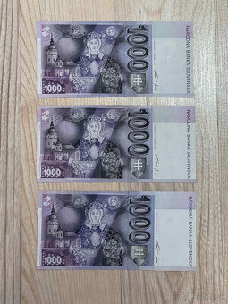 Slovenské bankovky 1000 SK rok 1997 séria G - 2