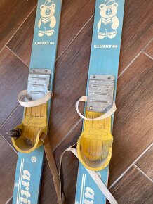 drevené lyže drevené detské lyže staré drevené lyže - 2