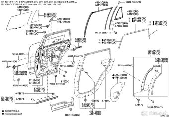 Dverové tesnenie Toyota RAV4 piata generácia - 2