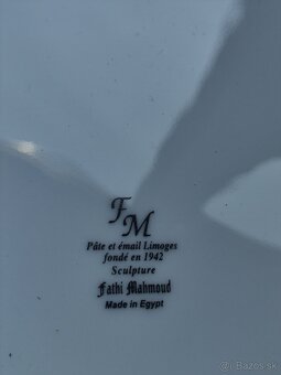 Egyptian Porcelain Fathi Mahmound 1942 Sculpture Plate - 2