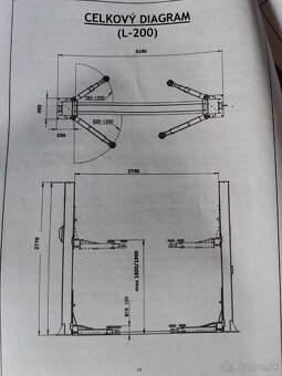 Dvojstlpový zdvihak 4t elektrohydraulický Redats - 2
