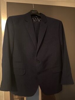 Tmavomodrý oblek na výšku cca 176 - TOP STAV - 2