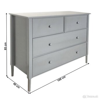 Sivá komoda AVIELA - 2