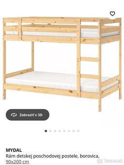 Posteľ poschodová ikea - 2