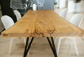 Exkluzívny jedálensky stôl - dubový monolit - 2