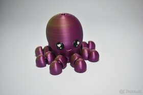 mini ohybný chobotnica - 3D tlač - "Handmade" - 2