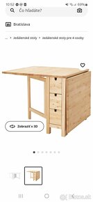 Predám jedálenský stôl NORDEN- IKEA - 2