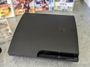 Playstation 3 Slim 1 ovládač, 6 hier (Uncharted, CoD, Fifa+) - 2