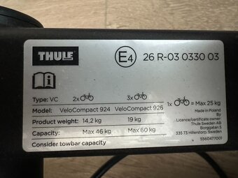 Thule VeloCompact 926 + adaptér 926-1 (nosič na 4 bicykle) - 2