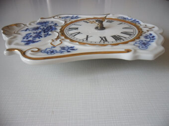 Hodiny zlatené porcelánové nástenné - 2
