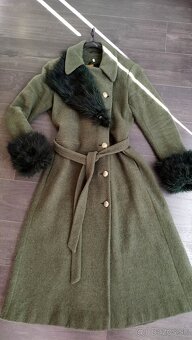 Dámsky dlhý vlnený kabát XL/42.Poštovné v cene - 2