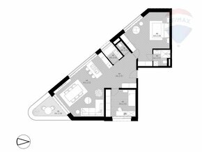 SKOLAUDOVANÉ 3 izbový apartmán A8  s dvomi kúpeľňami a balkó - 2
