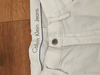 NOVÉ CALVIN KLEIN originál white pánske jeansove capri L/XL - 2