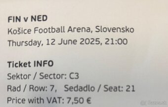 Vstupenky Euro 21 - 2