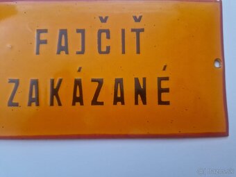 Smaltovaná tabuľka “FAJČIŤ ZAKÁZANÉ” - 2