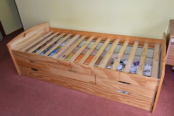 postel jednoložkova - bez matraca - rozmer 205 cm x 99 cm - 2