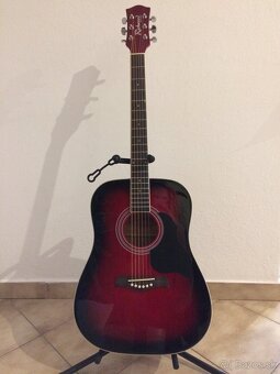 Akustická gitara bordová - 2