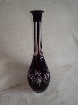 Rubínové sklo váza 34cm - 2