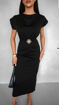Dámske čierne elegantné šaty - 2