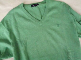 Gant pánsky sveter zelený melír XL - 2