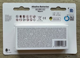"NOVÉ"ONYX AA Alkaline Batérie 8 ks (1,5 V LR6)za 2EUR - 2