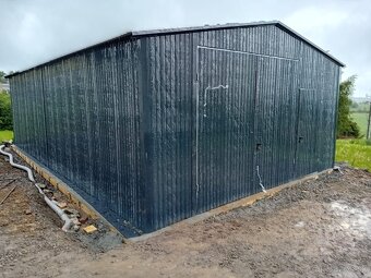 Montovaná plechová hala 6×12 m – RAL 7016 antracit - 2