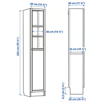 Billy knižnice z Ikea s dvierkami Oxberg - 2