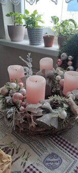 Adventný veniec vianocne ozdoby na stromcekveniec na dvere, - 2
