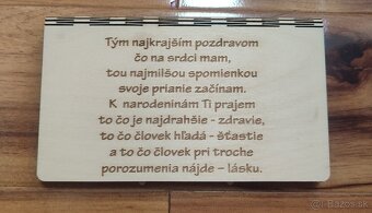 Drevená darčeková obálka Všetko najlepšie - 2