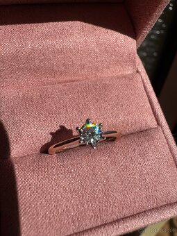 Luxusný zásnubný prsteň s diamantom 0.20 ct – 14kt zlato - 2