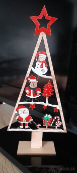 Vianočné drevené stromčeky,  ozdoby - 2
