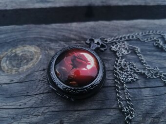 Červená ruža vreckové hodiny - 2