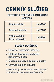 ČISTENIE A TEPOVANIE INTERIÉRU V KOŠICIACH ZA NAJLEPŠIU CENU - 2