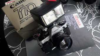 Canon AE1 Program, Canon FDn 50mm, blesk METZ - stav. EXC+ - 2