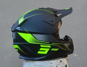 SHOT čierno žltá matná prilba helma okulaire zr.sklo - 2