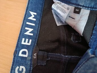 Zateplené rifle chlapčenské  modré Denim č.158 - 2