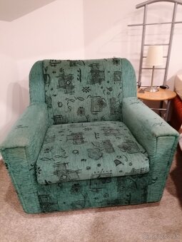 Rozkladací gauč + 2 kreslá - 2