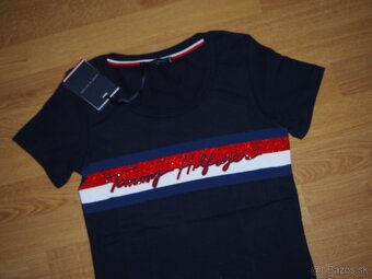 Tommy Hilfiger dámske tmavomodré tričko - 2