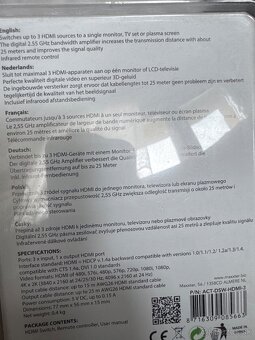 Prepinac zdrojov hdmi k 1 PC/TV - 2