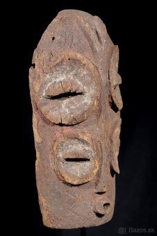 Autentická drevená obradná Bembe maska z Konga - 2