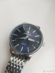 Strieborno - modré pánske hodinky - 2