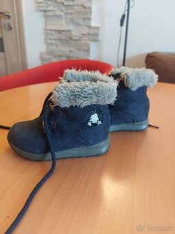 Detské čižmičky zateplené na šnúrky - 2