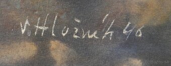 V.Hložník-V cirkuse olejomalba - 2